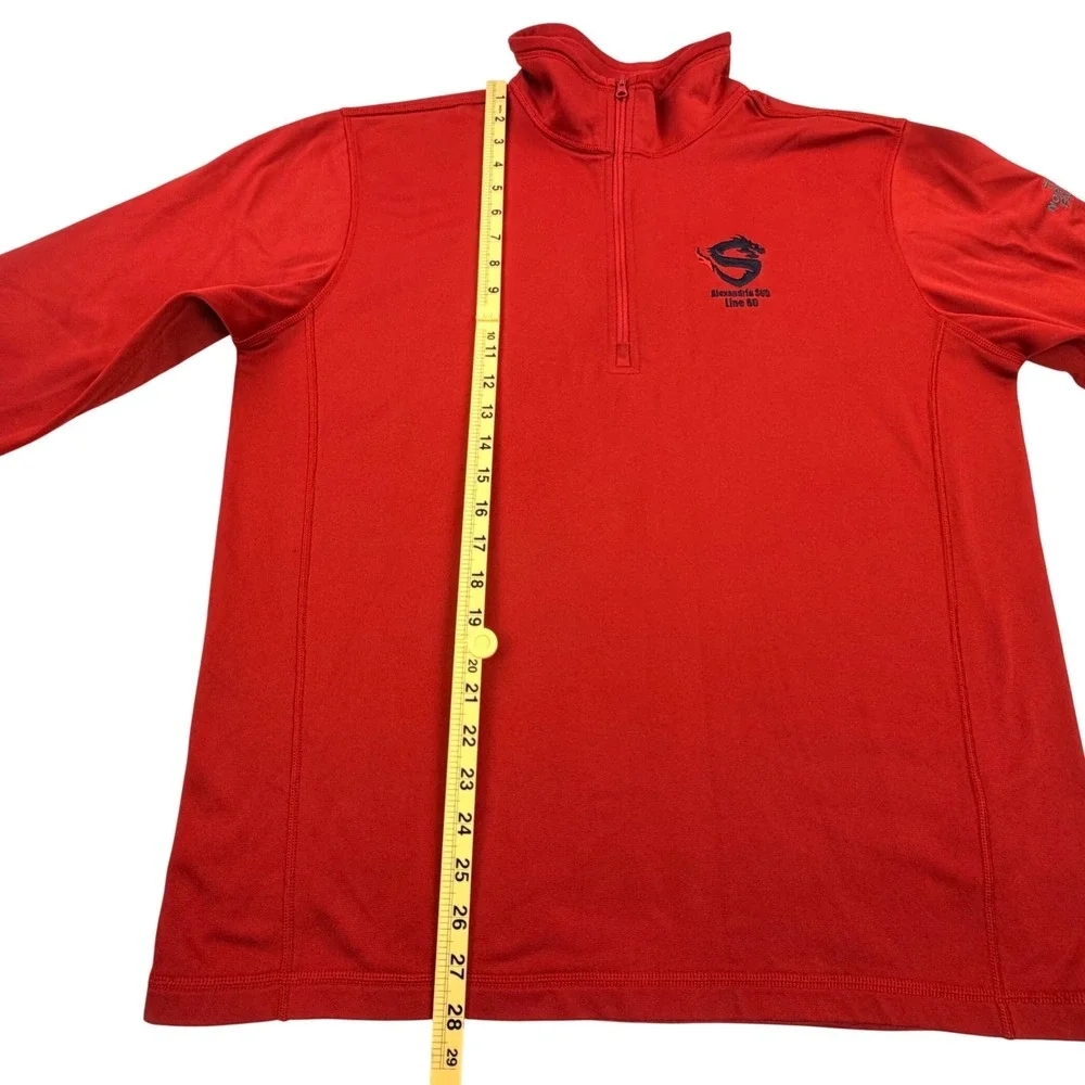 North Face 1/4 Zip Pullover Men Large Red Fleece Shanghai Dragon OVERWATCH